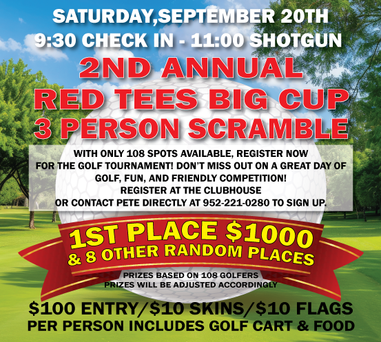 Red Tees Big Cup 3 person Scramble